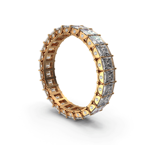 Crystal Studded Gold Ring