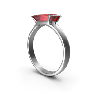 Ring Silver Solitary Ruby Iapetus